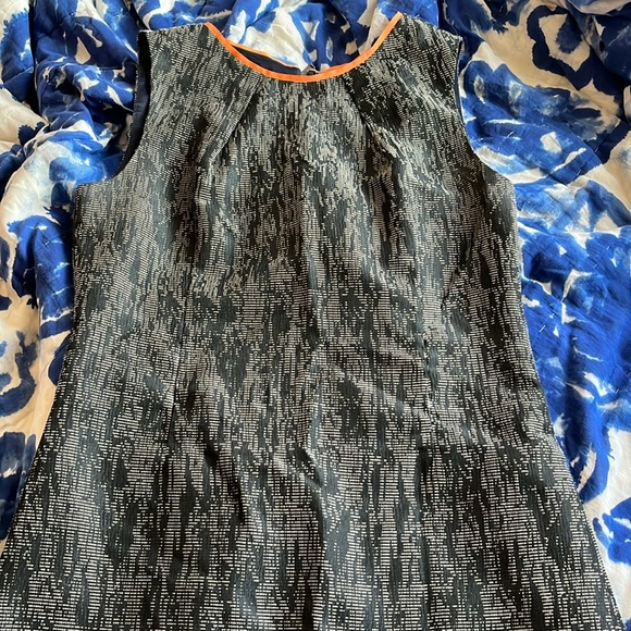 Elie Tahari Cocktail Sheath Dress Black & White with neon pops of color Sz. 12 - Picture 1 of 12